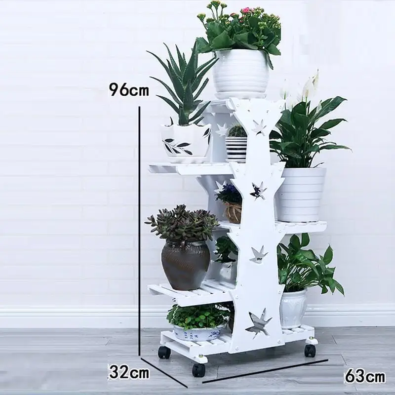 Para садовые полки Escalera Decorativa Madera для Варанды Suporte Flores, напольная подставка для цветов, полка для растений - Цвет: Version J