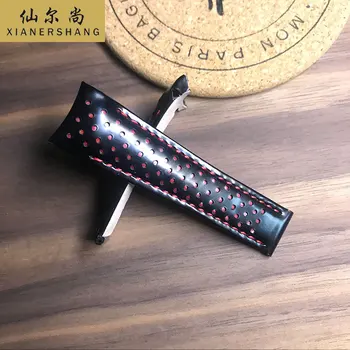 

Luxury 20MM Cordovan Watch Band Men Women Custom DAYTONA Watchbands Waterproof Genuine Leather Belt Handmade Horse Skin Strap 22