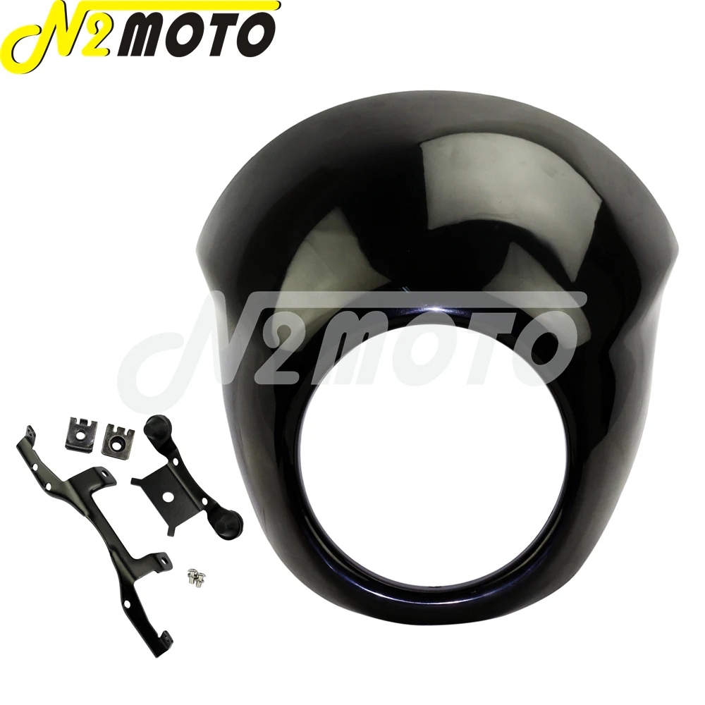 Обтекатель для фар черный 5 3/4 дюйма 75 Harley Street XG 500 750 XG500 XG750 2014 16|fairings for harley