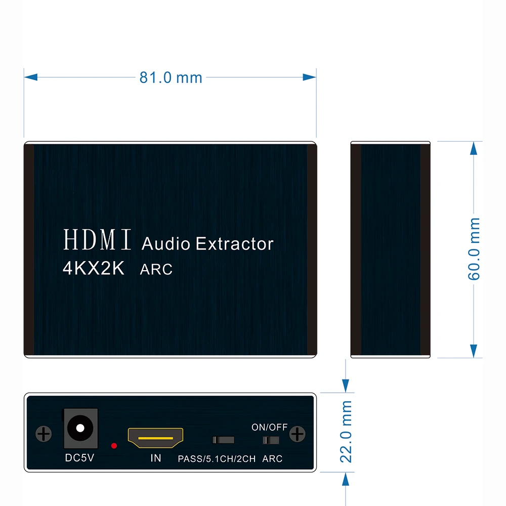 HDMI аудио экстрактор Поддержка 3D оптический TOSLINK SPDIF 5,1 ARC 4K x 2K 30Hz HDMI аудио экстрактор сплиттер HDMI к аудио экстрактор