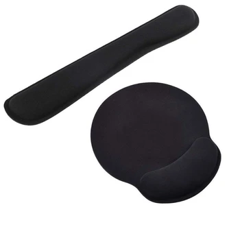 

Keyboard Wrist Rest Pad Wrist Rest Mouse Pad Memory Foam Superfine Fibre Durable Comfortable Mousepad for Office Gaming