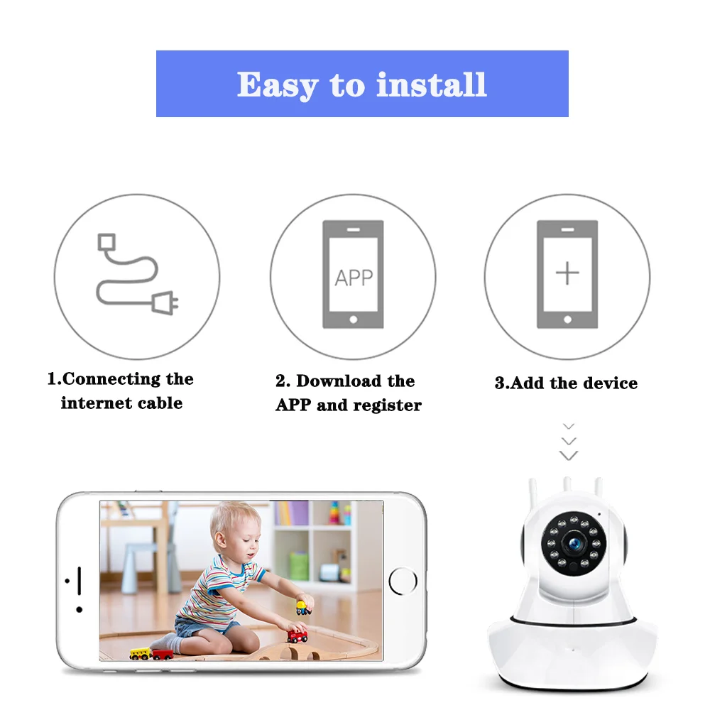 Jiange ip камера 1080p Беспроводная Samrt мини PTZ Аудио Видео камера CCTV Wifi ночное видение ИК Детский Монитор ycc365plus