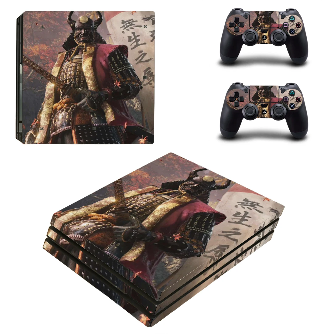Японское Самурайское стилизованное покрытие стикер для PS4 Pro консоль и контроллеры наклейка виниловые скины крышка YSP4P-3431