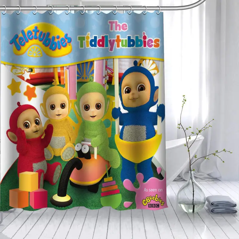 Custom Teletubbies Shower Curtain 3D Waterproof Polyester Fabric Bath High Defintion Printing 12 Hooks For The Bathroom | Дом и сад