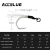 ALLBLUE 6pcs/lot Metal Jig Tail Assist Hook Short PE Line Feather Solid Ring Jigging Spoon Saltwater for 10-60g Fishing Lure ► Photo 2/6