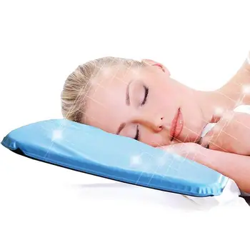 

1Pc Ice Cold Pillow Cool Hypoalergentic Non-toxic Aid Pad Muscle Relief Sleeping Mat Travel Pillows Neck Water Blue