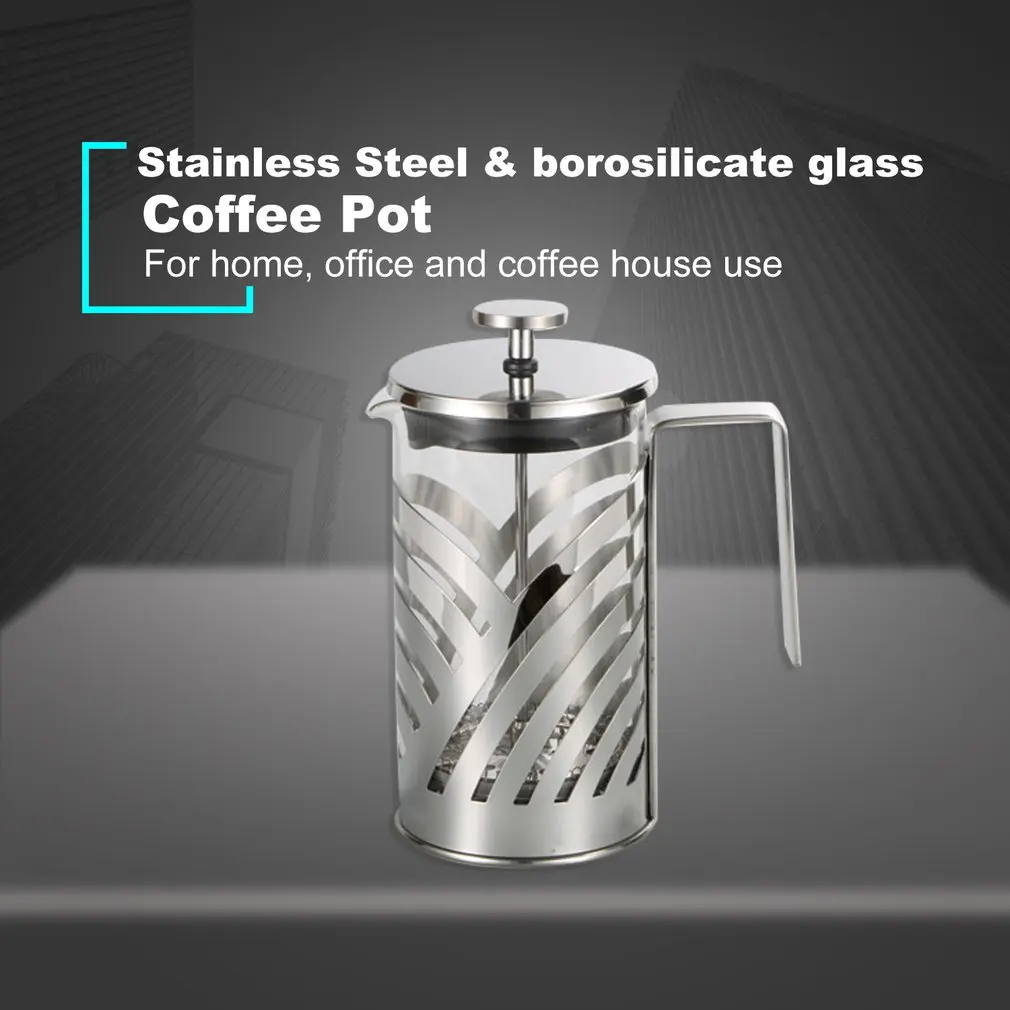 

Stainless Steel French Press Coffee Maker Insulated Coffee Tea Brewer Pot Cafetiere Percolator Tool With Filter Baskets