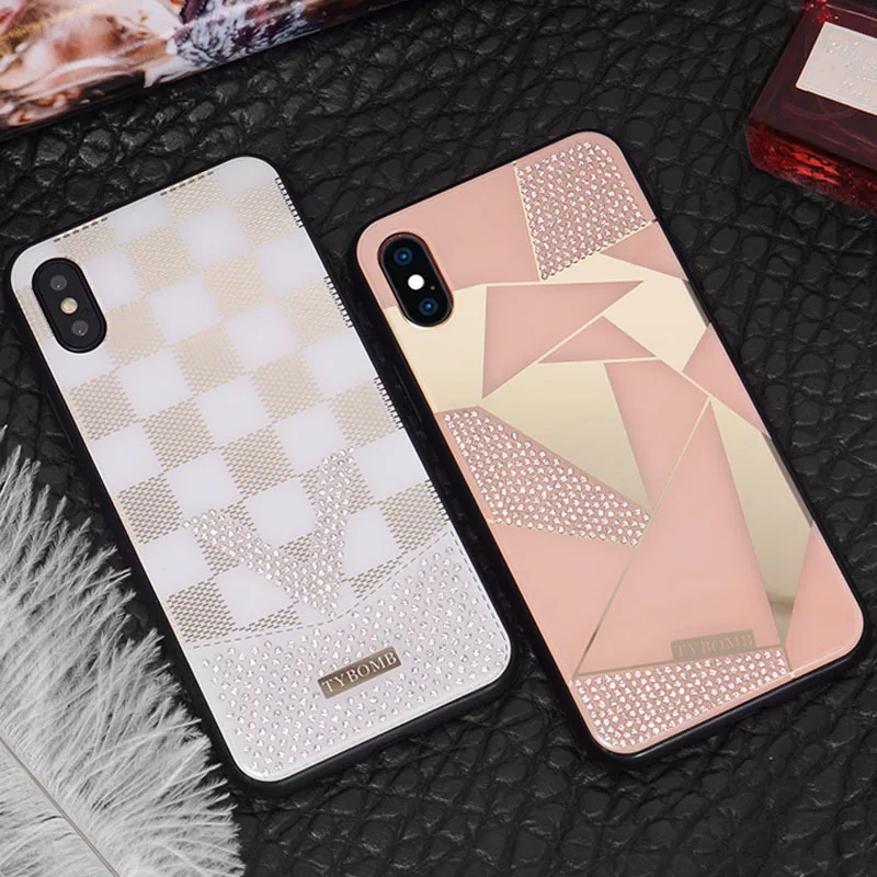 Для Apple X ручная оболочка Xs Max роскошные стразы Xs квадратный мягкий силикагель 8plus полная посылка для huawei P20/P30/por