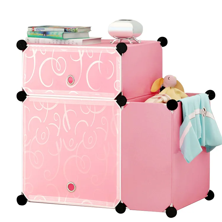 

Plastic Magic Piece Bedside Table CHILDREN'S Toy Modern Minimalist Storage Cabinets Double Door Drawer-type Storage Cabinet
