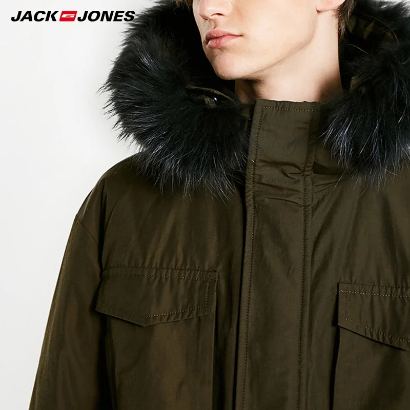 Jack Jones зимняя мужская куртка средней длины из хлопка | 218409504