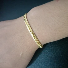 Браслет-цепочка золотого и серебряного цвета для мужчин и женщин, модные ювелирные изделия, подарок на руку, браслет на запястье для мужчин, подарок на день рождения