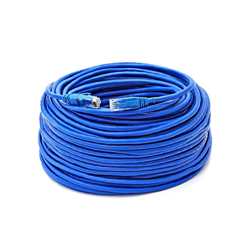 Wholesale low cost 5M to 50M flat CAT6 Ethernet 100M/1000Mbps patch cord cable network RJ45 PLAT length: 50M Cat6