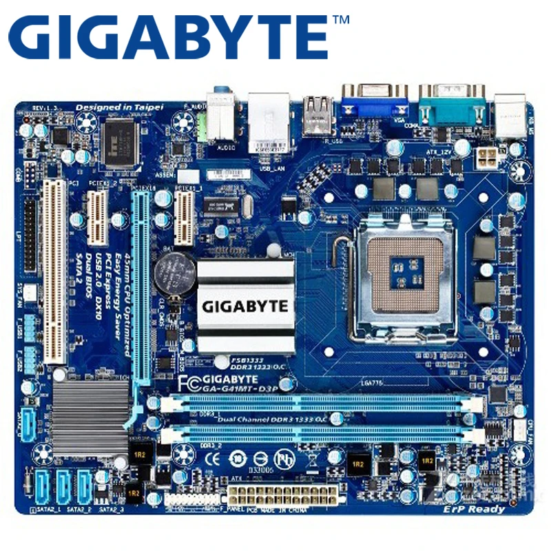 GIGABYTE GA-G41MT-D3P настольная материнская плата G41 розетка LGA 775 для Core 2 Pentium Celeron DDR3 8G б/у материнская плата G41MT-D3P