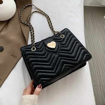 

Designer Small PU Leather Crossbody Bag for Women 2020 Women's Winter Trend Chain Shoulder Handbags Branded Trending Hand Bag
