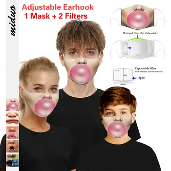 

3D Digital Printing Protection Adjustable Masks Dust Fog and Haze 5 Layer Synthesis 2 Sheet Filter