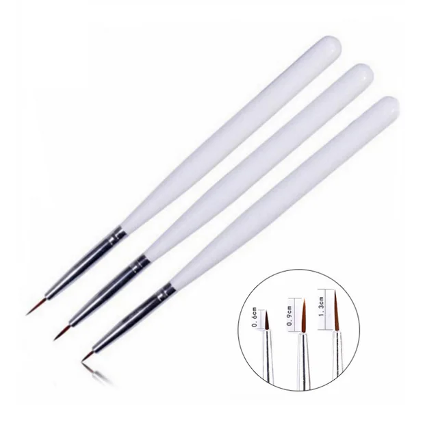 Mobray Acrylic Nail Art UV Gel Brush Design Tip Painting Drawing Carving Dotting Pen FlatFan Liner Acrylic Painting Tool MJ100-5
