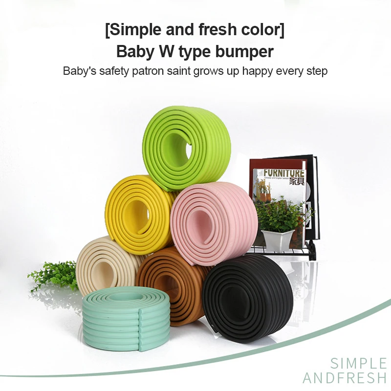 Tira de espuma de seguridad para bebé, 2M, guarda para el borde del escritorio, Tira protectora de esquina de los muebles, espuma de seguridad para niños