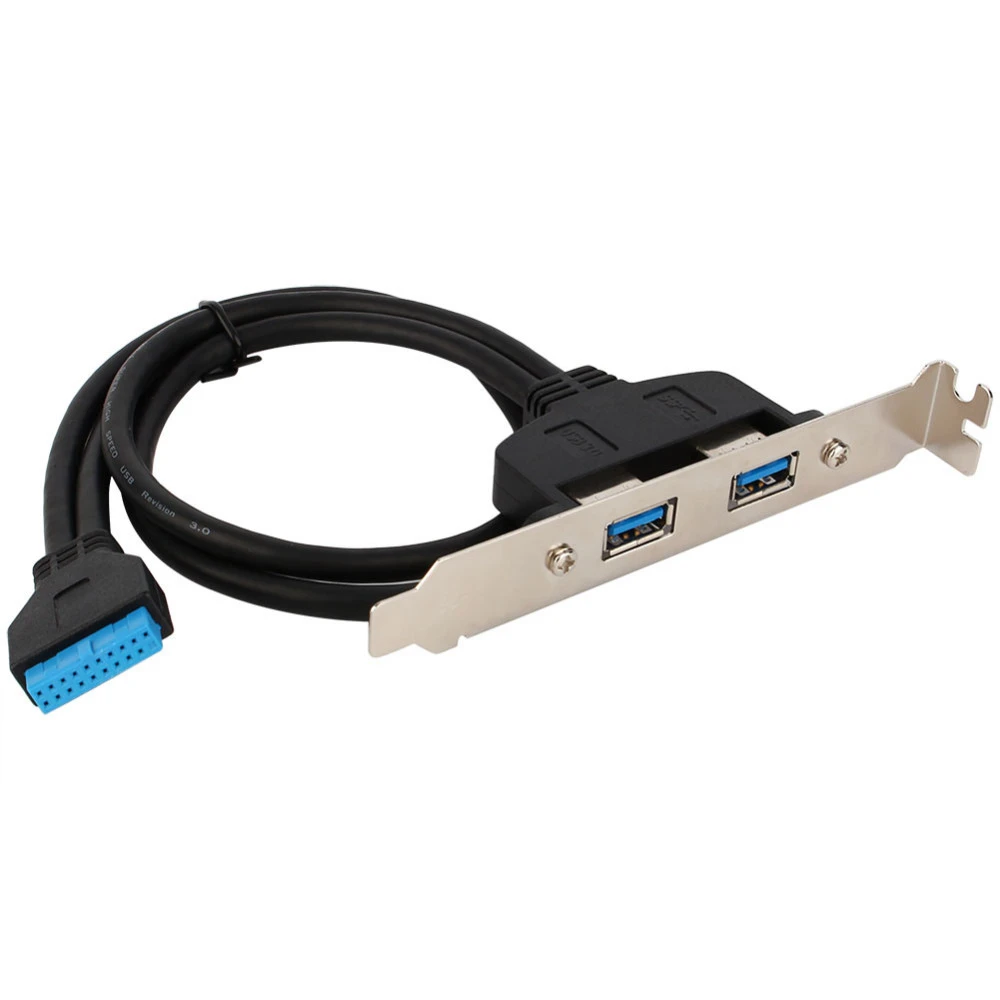 Двойной Порты и разъёмы USB 3 0 кабель материнская плата 20pin Header Кабель-адаптер