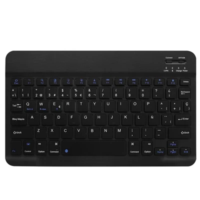 Spanish keyboard Русская клавиатура Мини Bluetooth беспроводная клавиатура испанская клавиатура для Apple ipad планшет телефон MAC IOS Android microsoft система - Цвет: Spanish keyboard