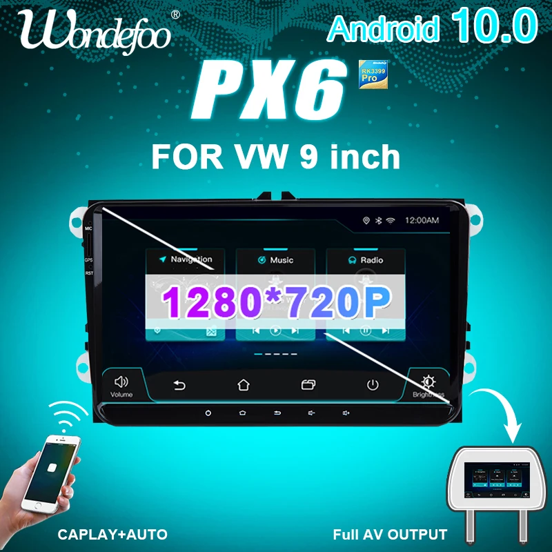 Автомагнитола carplay на Android 10 для Seat Altea Toledo Volkswagen VW GOLF 5/6 Polo Passat B6 CC Tiguan