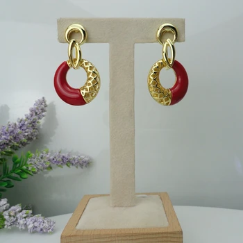 

Yuminglai 24K Dubai Costume Earrings Brazilian Earrings for Women FHK7595