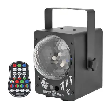 

LED Stage Light Sound Control Laser Projector Disco DJ Effect Lighting Ball Lamp Whole Machine Metal Baking Technology