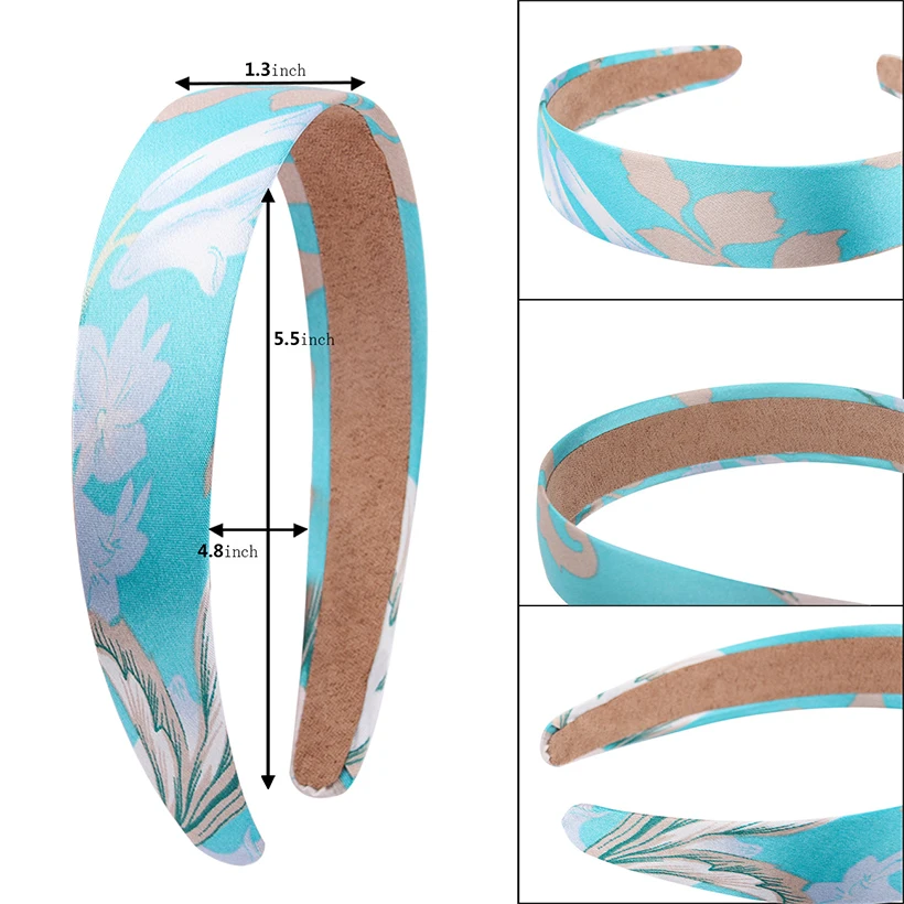 LEVAO, повязка на голову с цветочным принтом, богемный стиль, винтажная атласная повязка на голову, милый женский ободок, тюрбан, головные уборы, аксессуары для волос, обруч на голову для девочек