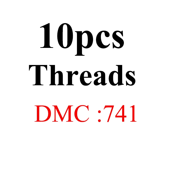 Oneroom DMC многоцветные две этикетки нитки вышивки крестом Хлопок Шитье, моток пряжи вышивка нить наборы 6 - Цвет: 10pcs-DMC741