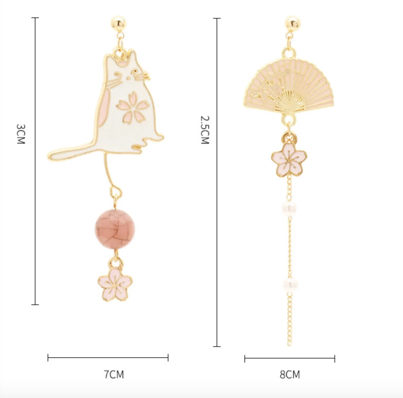 E-Ling New Asymmetric Cartoon Cat Earrings earrings for women girl