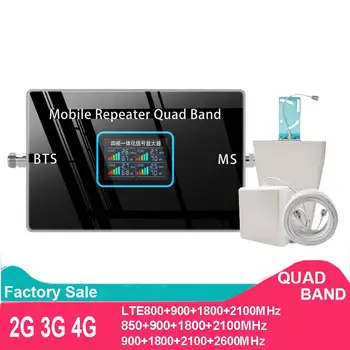 

B20 800 850 900 1800 2100 Mhz Cell Phone Booster Four-Band Mobile Signal Repeater 2G 3G 4G Cellular Amplifier LTE GSM UMTS DCS