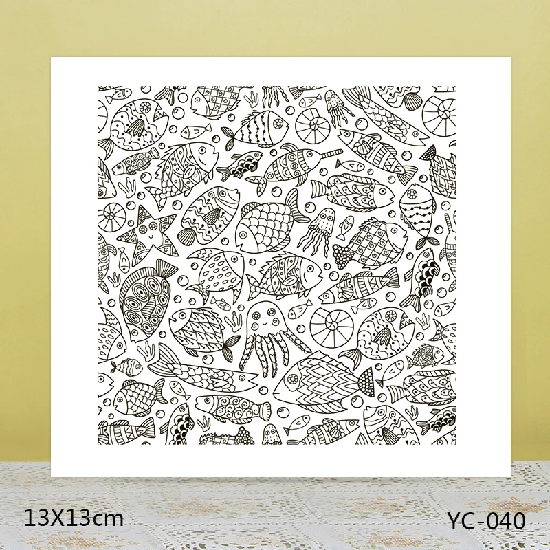 

ZhuoAng Underwater World Clear Stamps For DIY Scrapbooking/Card Making Decorative Silicon Stamp Crafts