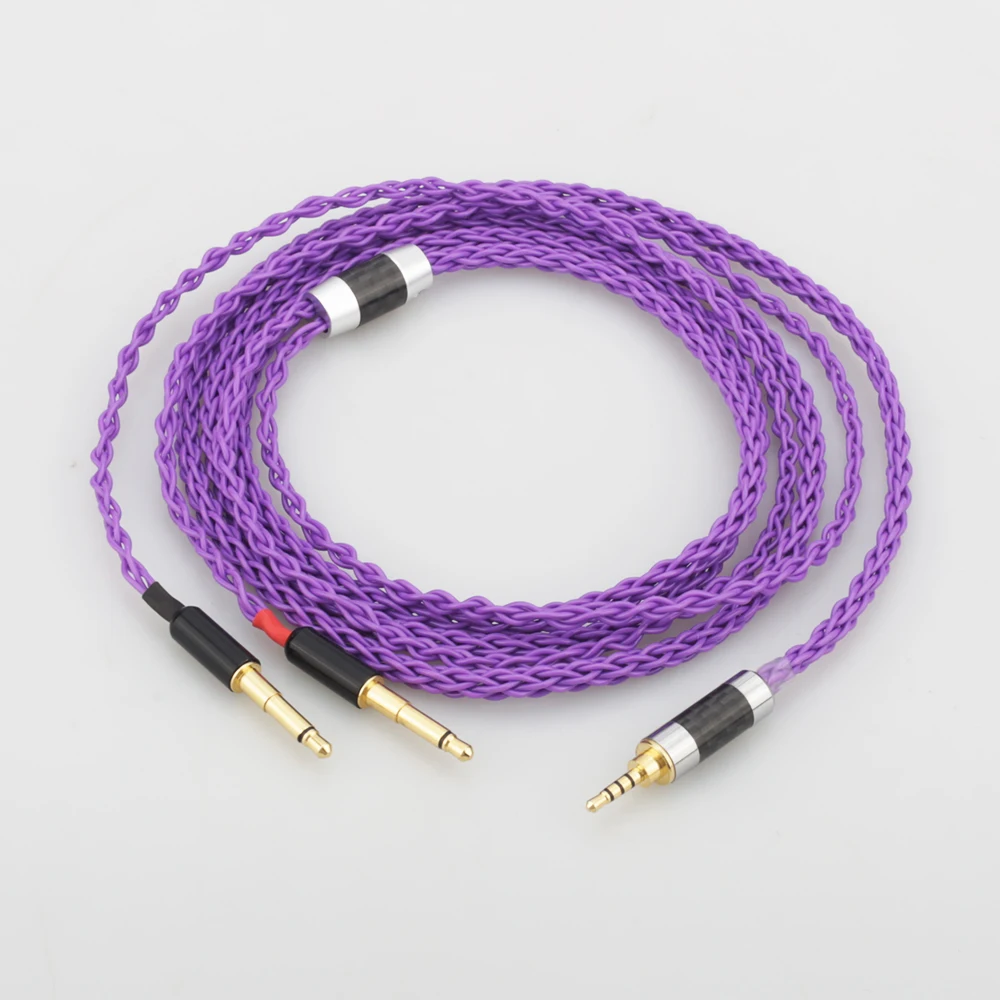 Audiocrast HIFI Silver Plated Headphone Upgrade Cable for Meze 99 Classics Focal Elear T1P T5P t1 MDR Z7 D600 D7100 Headphones