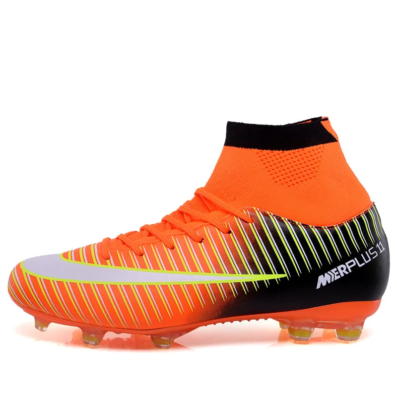 

Men Football Shoes Soccer Cleats Boots Long Spikes TF Spikes Sneakers Soft Indoor Turf Futsal Soccer Shoes Men Zapatos De Futbol