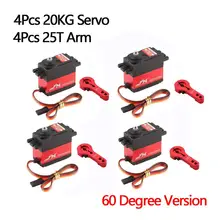  JX PDI-6221MG Servo 20KG Large Torque Digital Coreless Servo Aluminium Metal Gears 25T Arm for RC Car Crawler RC Boat Airplane 