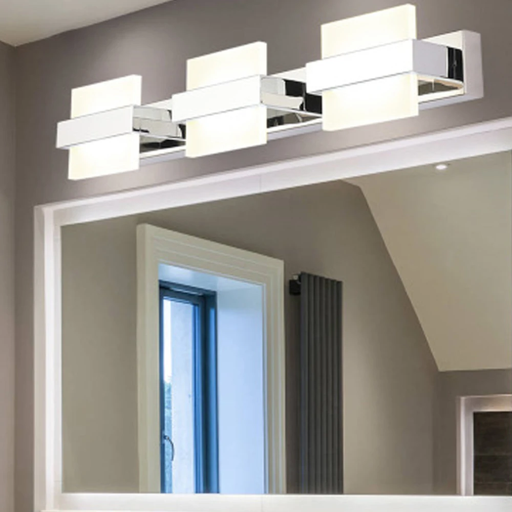 Modern Bathroom 4LED Crystal Mirror Front Lighting Wall Lamp Vanity Light Lamp 