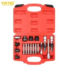 

VT01318 Car Alternator Pulley Service 18pcs Decoupler Decoupling Puller Insert Bit Socket Set Removal Tool Kit