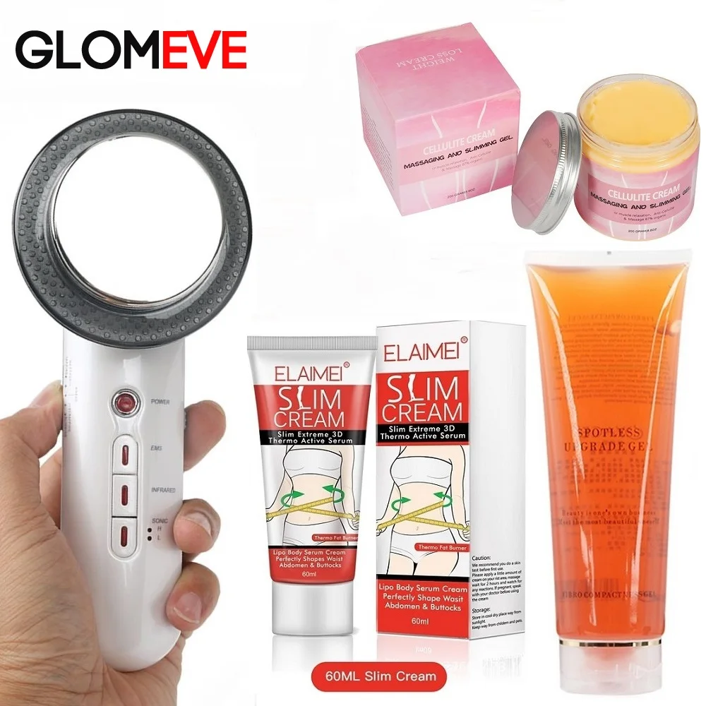 3 in 1 Ultrasound Cavitation Massager With Body Slimming Gel Infrared EMS Weight Loss Face Reduction Fat Burner Anti cellulite | Красота и