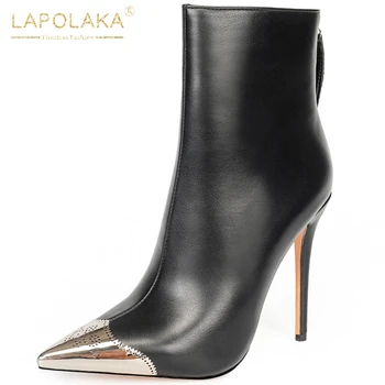 

2020 Plus Size 43 Thin High Heels Sexy Pointed Toe Autumn Ankle Boot Party Shoes Woman Boots