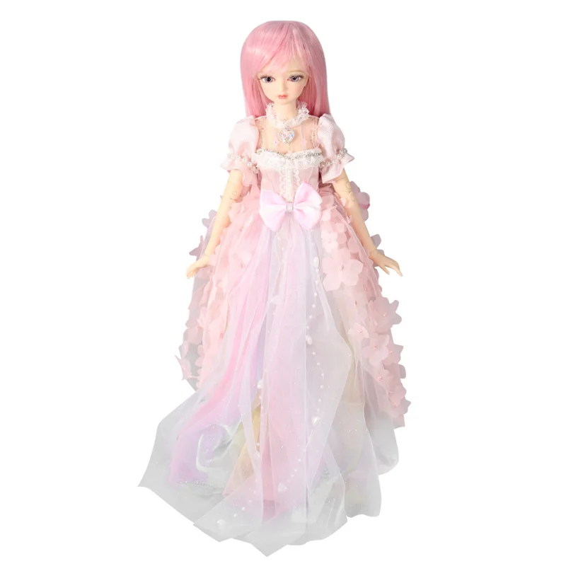 1/4 BJD кукла шарнир тело с наряд и обувь сочетание розовый Радуга принцесса набор 45 см для девочки подарок MMGIRL Фортуны дней - Цвет: Белый