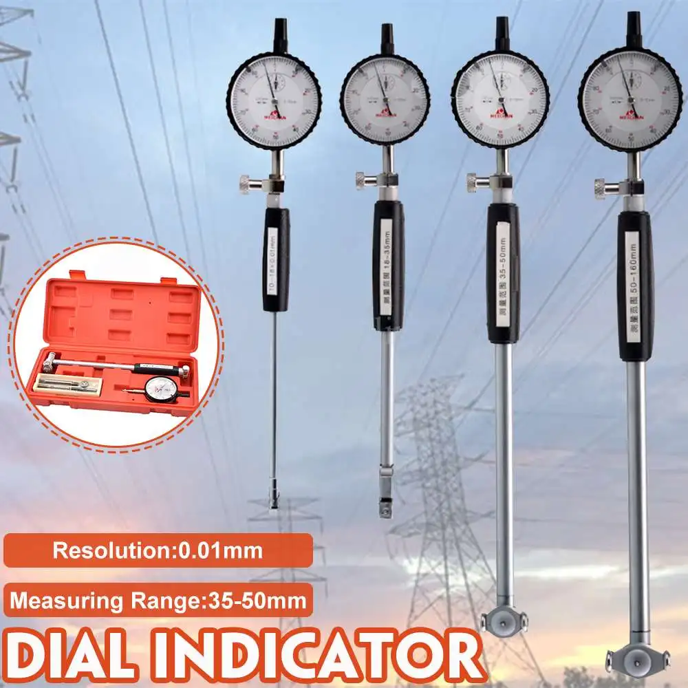 

Dial Bore Gauge 0.01mm Metric Cylinder Internal Small Inside Measuring Probe Gage Test Dial Indicator Measuring Tools