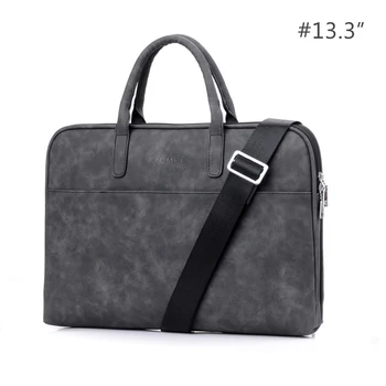

SOONHUA Fashion Computer Bag Shockproof Scratch-Resistant Laptop Bags Waterproof PU Leather Carry Case Tote Bag For Laptop