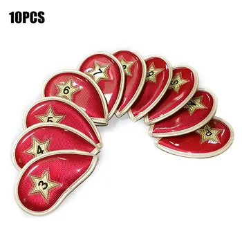 

Waterproof Golf Iron Head Covers For Club Protective Case Soft Durable Anti Scratch Gift Training Aids Outdoor Sports PU Leather
