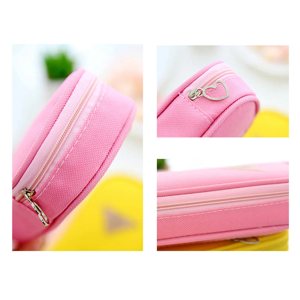 Office Gifts Unisex Pencil Bag Desktop Pens Storage Colorful Simple Cute Oxford Cloth Protection Stationery Box Student Supplies