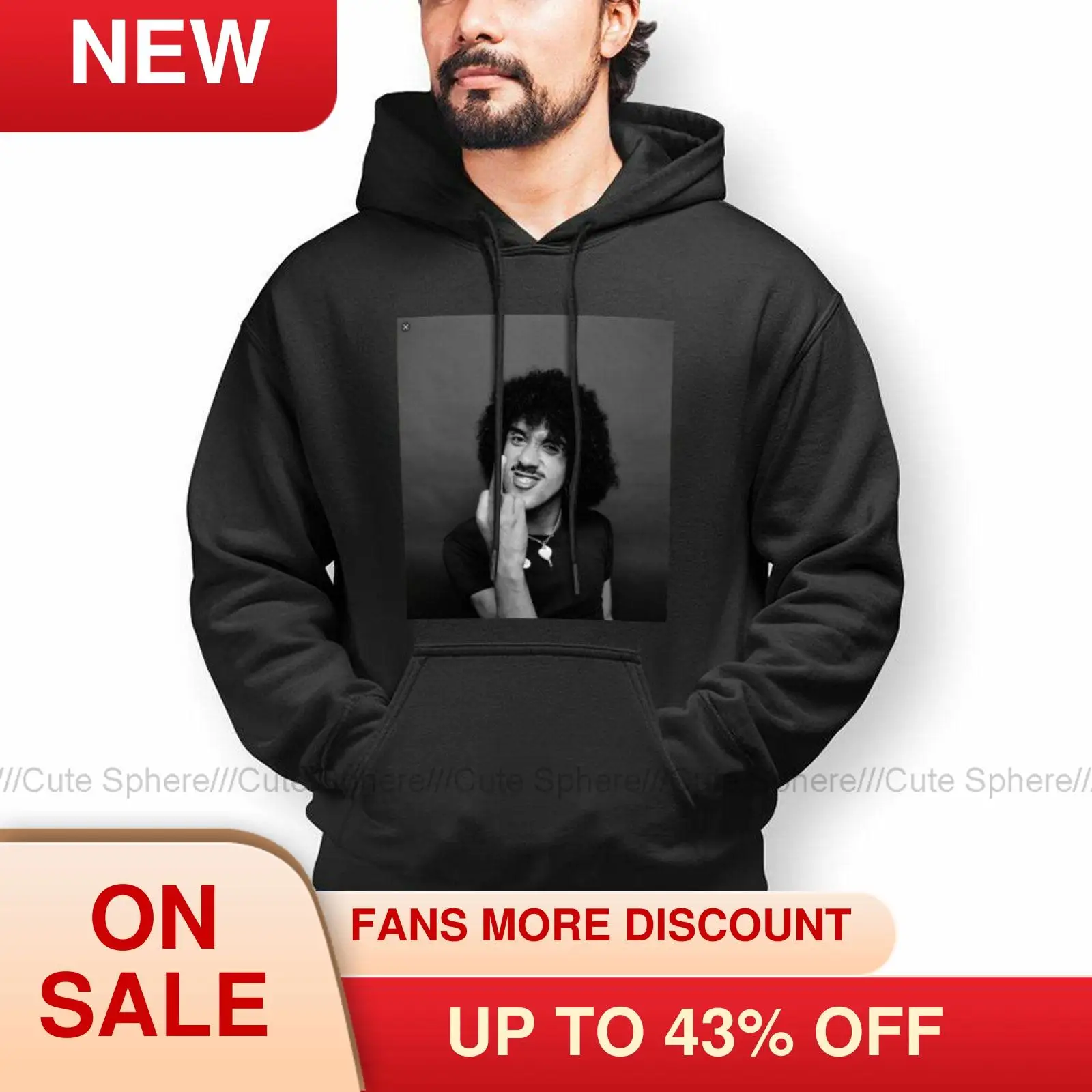 

Nice Thin Lizzy Phil Lynott Hoodie Streetwear Warm Hoodies Long Cotton Pullover Hoodie Men X