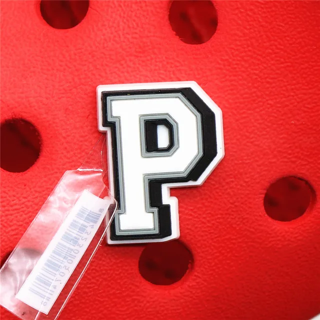 Original PVC Shoe Buckle Accessories DIY Combination English Alphabet Shoes Decoration Jibz for Croc Charms Bracelets Kids Gifts U165-P