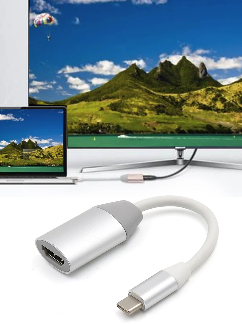 USB 3,1 Тип C к адаптеру HDMI 4K аудио и видео кабель для синхронизации, совместимый с 12-дюймовый Apple MacBook кабель-переходник