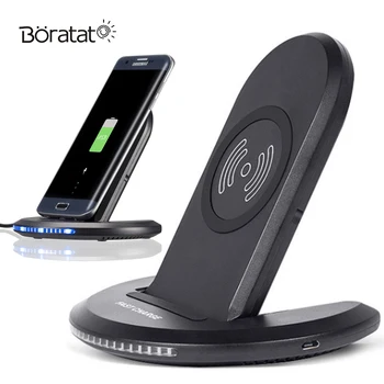 

Folding Charger 10W Fast Charging Wireless Vertical Wireless Charger Desktop Stand with Indication Function