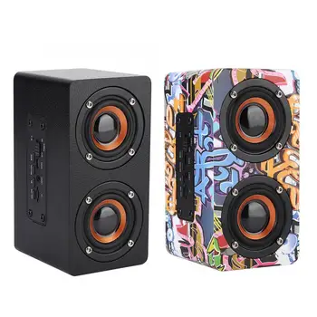 

speaker waterproof speaker Wooden Dual-speaker Speaker Subwoofer Hands-free Call HiFi Stereo HOT