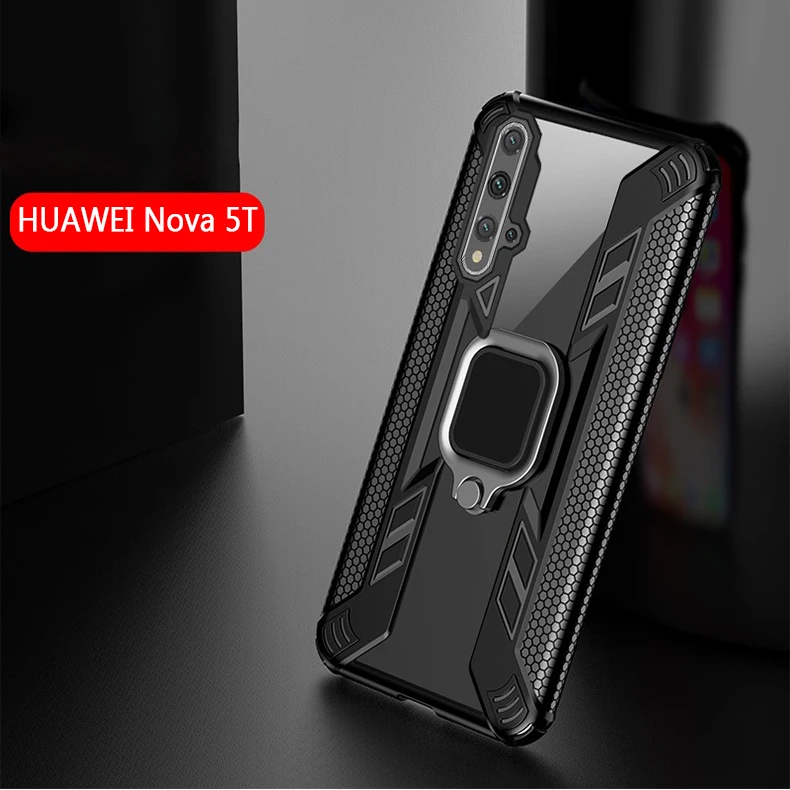 Чехол Auroras Armor для huawei Nova 5 T, чехол с магнитным кольцом для пальцев, защитный противоударный чехол для huawei Nova 5 T, чехол