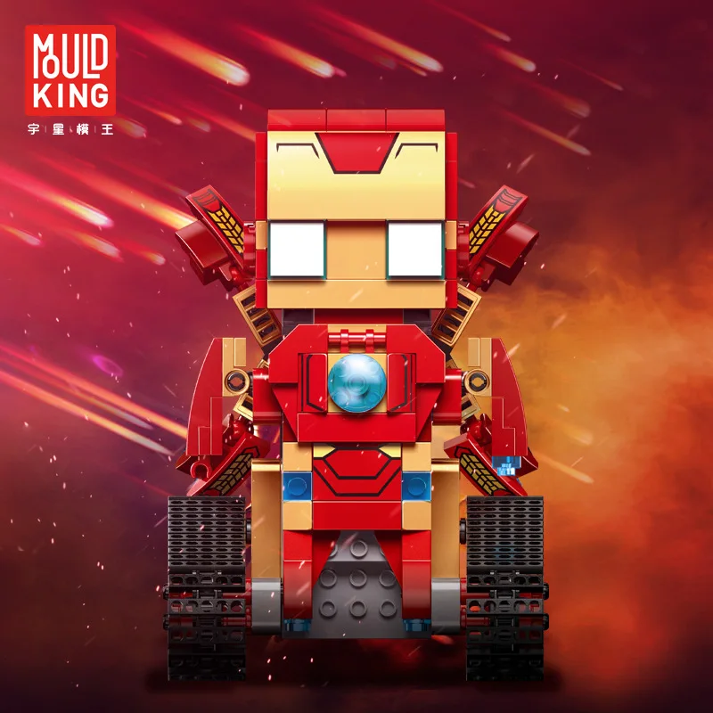 

Yuxing Devil Square Head Aberdeen Building Blocks Assembled Iron Man Spider Superman Captain Building Blocks Children Remote Con